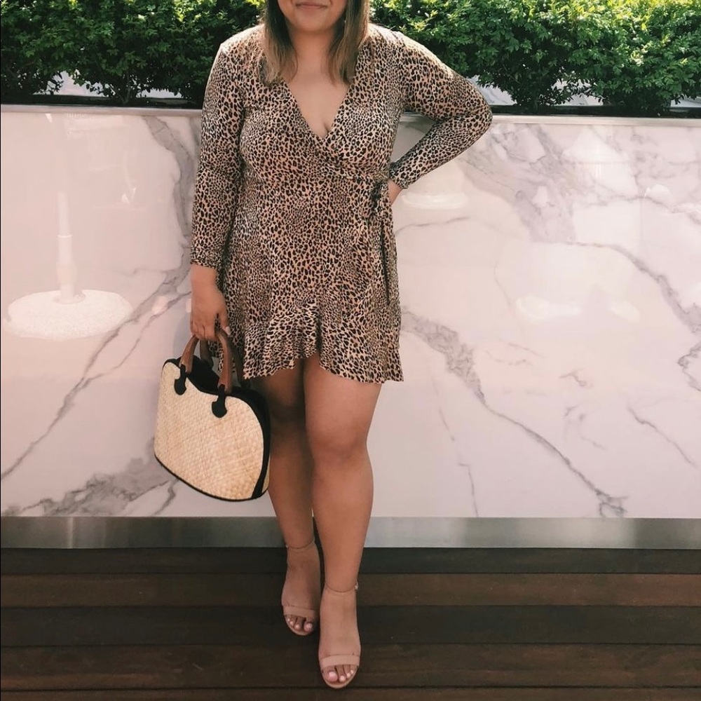 LEOPARD PRINT H&M WRAP DRESS